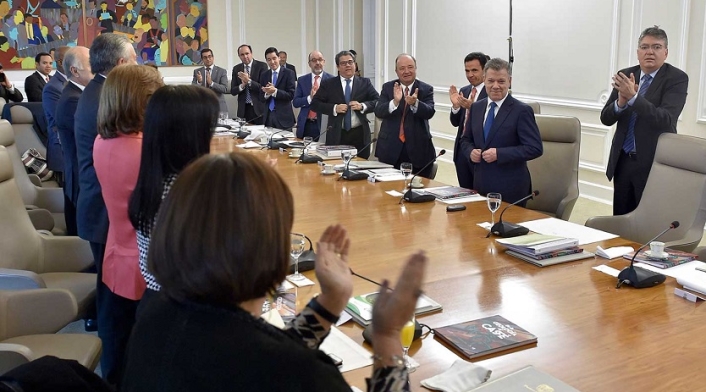 Último consejo de ministros de Juan Manuel Santos
