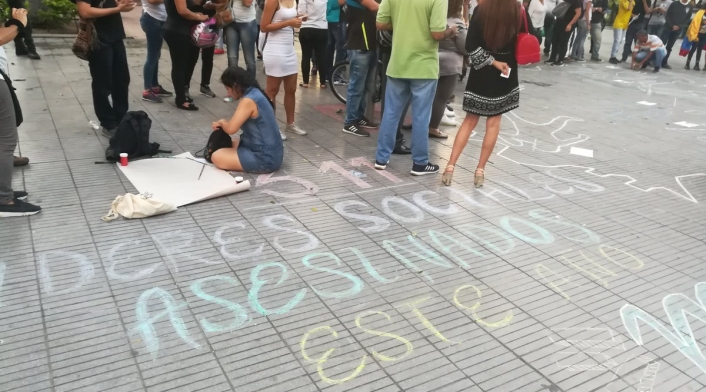 Protesta de líderes sociales ante asesinato de estas personas en el Catatumbo