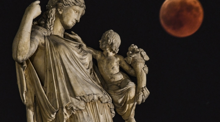 Eclipse en Atenas, Grecia