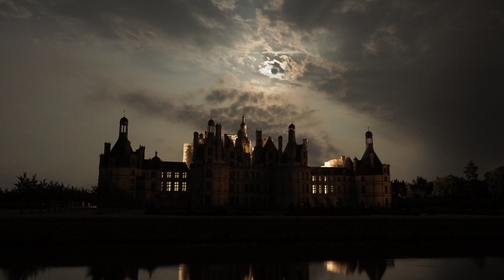 Eclipse en Chambord, Francia