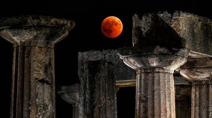 Eclipse en Corinto, Grecia