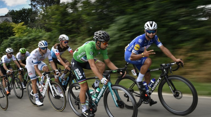 Fernando Gaviria y Peter Sagan en el Tour de Francia 2018