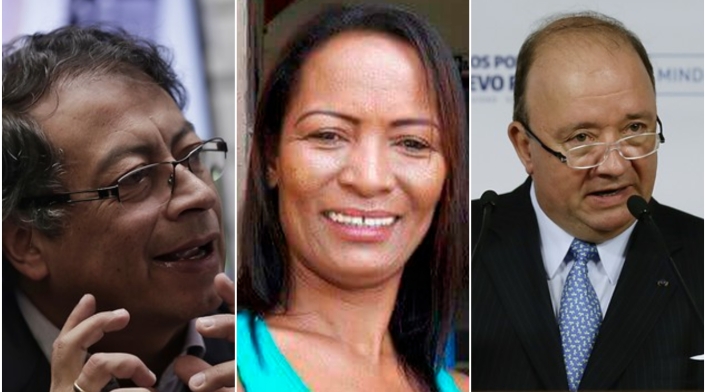 Gustavo Petro, Ana María Cortés y Luis Carlos Villegas