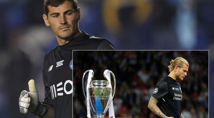 Los arqueros Iker Casillas y Loris Karius