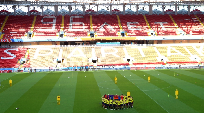 Colombia realizó su último entrenamiento previo a los octavos de final