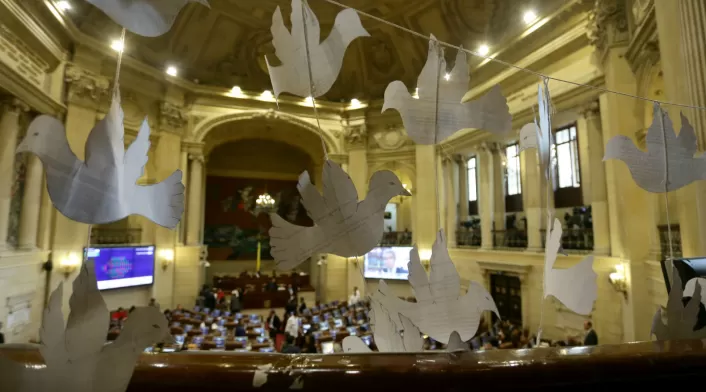 La presidenta del Instituto de Paz de Estados Unidos, Nancy Lindborg, estuvo el martes en el Congreso.