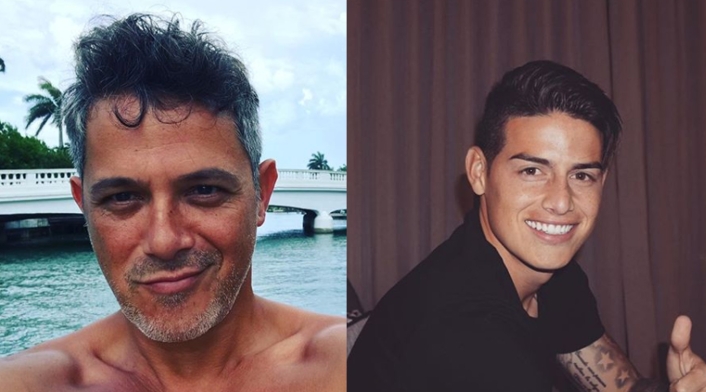 Alejandro Sanz y james Rodríguez