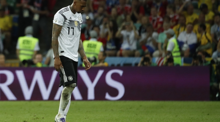 Jérome Boateng recibió una tarjeta roja en Rusia 2018