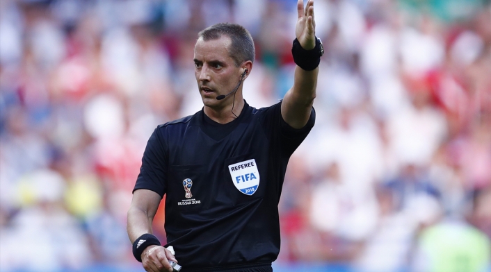 Mark Geiger en juego entre Marruecos y Portugal en Rusia 2018