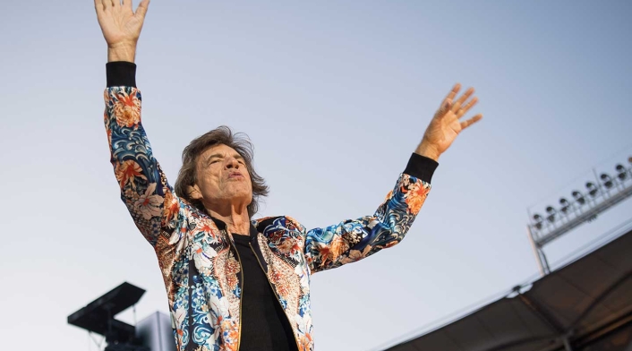 Mick Jagger en un concierto de The Rolling Stones en el Mercedes Benz-Arena