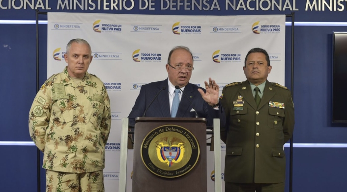 El ministro Luis Carlos Villegas en rueda de prensa El ministro Luis Carlos Villegas en rueda de prensa