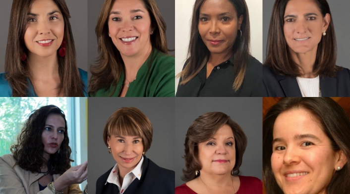 María Victoria Angulo, Nancy Patricia Gutiérrez, María Fernanda Suárez, Alicia Arango, Gloria María Borrero, Ángela María Orozco Gómez, Silvia Constaín