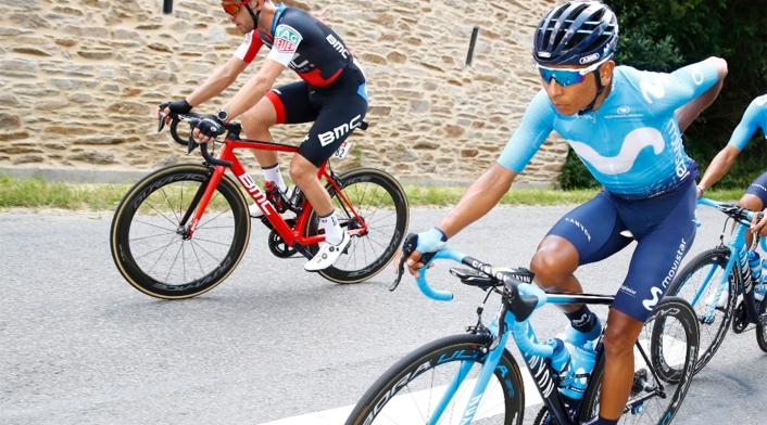 Nairo Quintana en la etapa cuatro del Tour de Francia 2018