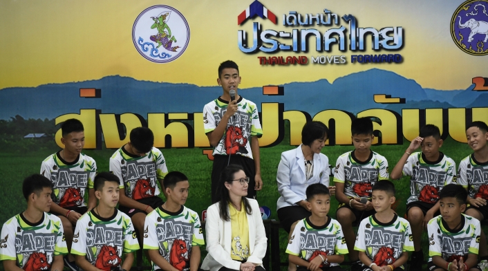 Niños Tailandia rescatados