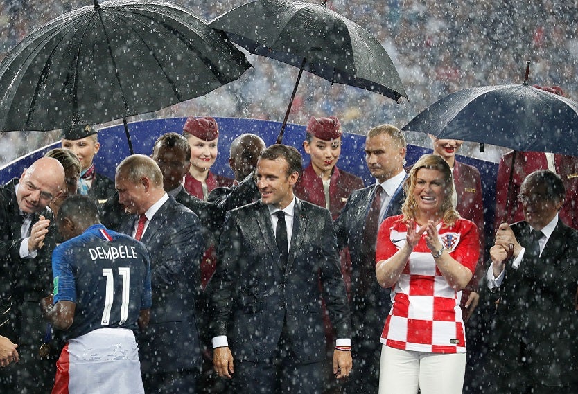Presidentes de Rusia, Francia y Croacia
