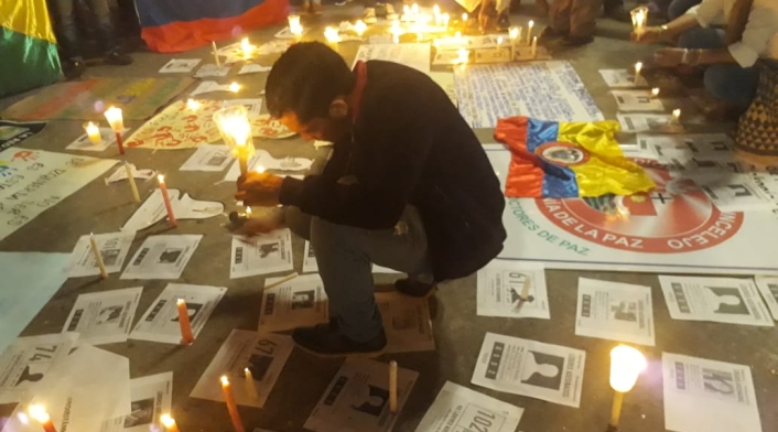 Protesta por asesinato de líderes sociales