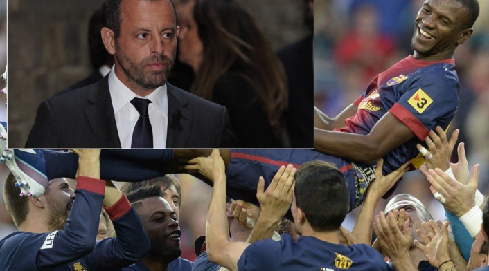 Sandro Rosell y Eric Abidal