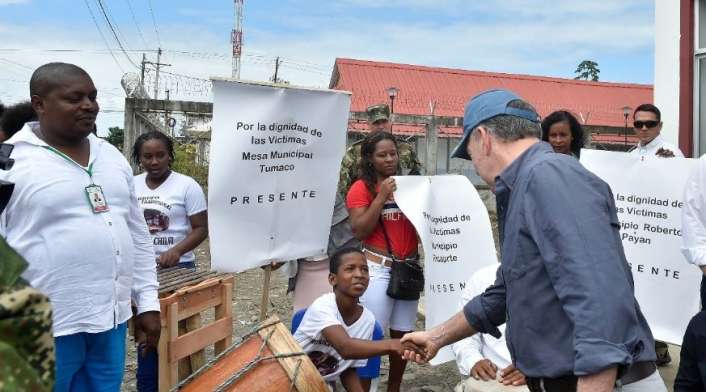 Presidente Santos líderes Tumaco