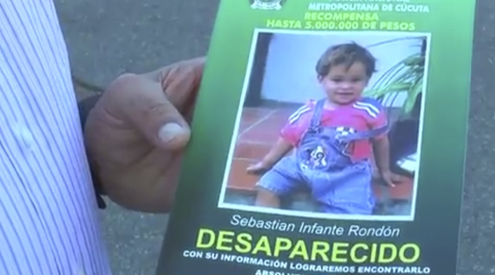 El cartel con el que las autoridades buscaban al niño Sebastián Infante El cartel con el que las autoridades buscaban al niño Sebastián Infante