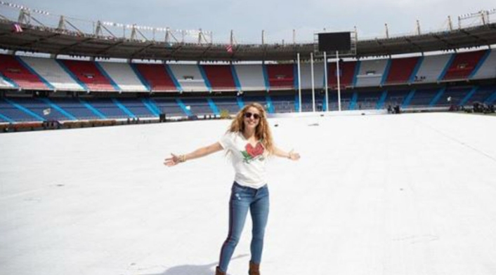 Shakira en el estadio Metropolitano de Barranquilla
