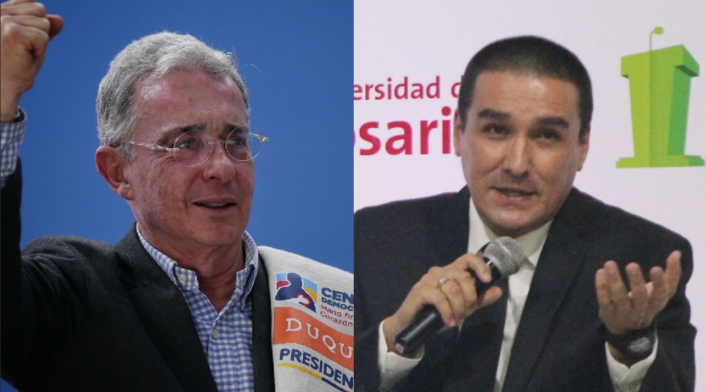 El senador Álvaro Uribe y el caricaturista Matador, duramente enfrentados