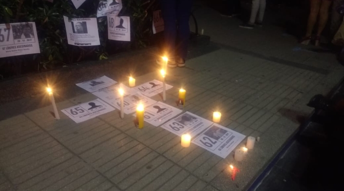 Así se vivió la 'velatón' por los líderes sociales asesinados en el país Así se vivió la 'velatón' por los líderes sociales asesinados en el país