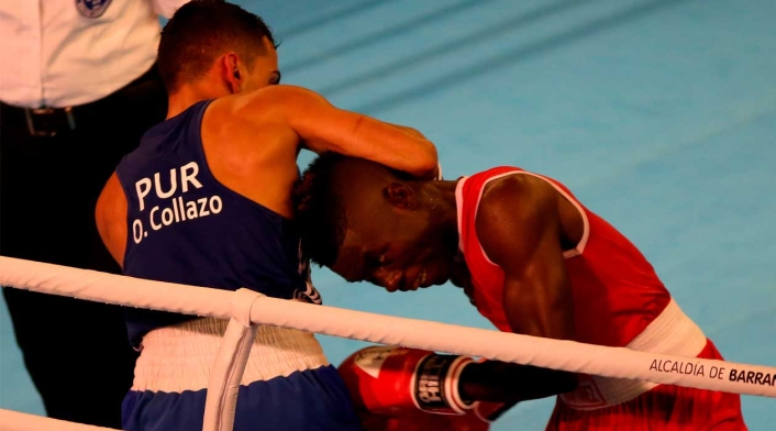 Yuberjen Martínez de Colombia contra Oscar Collazo de Puerto Rico en los Juegos Centroamericanos y del Caribe Barranquilla 2018
