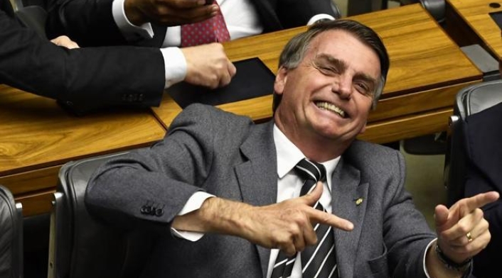 El candidato brasileño Jair Bolsonaro, durante una sesión con parlamentarios en Brasilia.