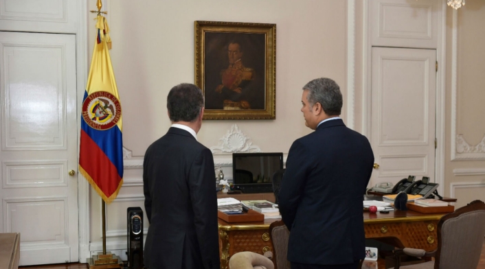 Juan Manuel Santos e Iván Duque Juan Manuel Santos e Iván Duque