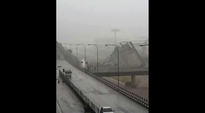 Derrumbe de puente en Italia