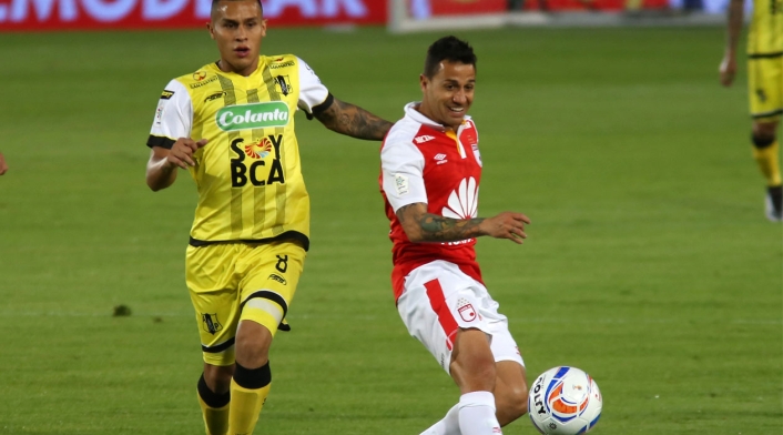 Diego Guastavino, autor del tercer gol de Santa Fe ante Alianza Petrolera