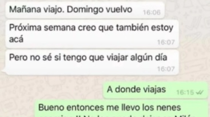 Conversación de Wanda Nara y Maxi López.
