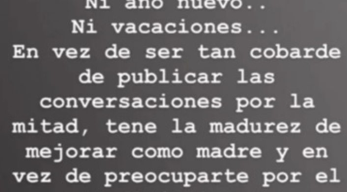 Imagen de Maxi López en respuesta a Wanda Nara.