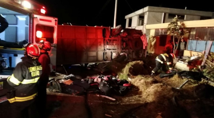 Accidente de bus en Ecuador