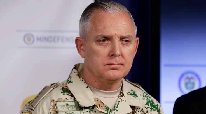 El general Alberto Mejía, comandante de las Fuerzas Militares