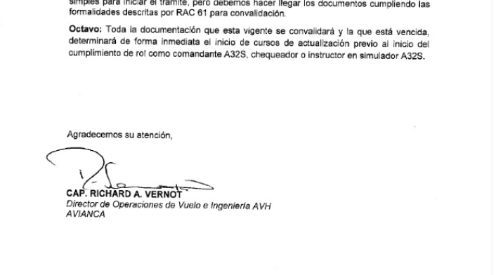 Avianca contratación pilotos