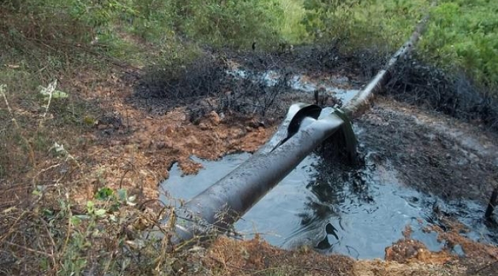 Un punto de ubicación del oleoducto Caño Limón Coveñas Un punto de ubicación del oleoducto Caño Limón Coveñas