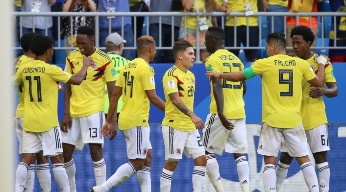 La Selección Colombia celebrando un gol ante Senegal en Rusia 2018 La Selección Colombia celebrando un gol ante Senegal en Rusia 2018