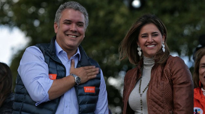 Iván Duque y su esposa María Juliana Ruiz.