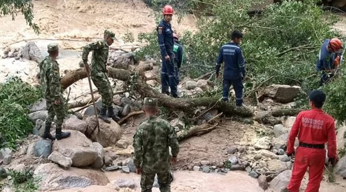 El Ejército apoyando las labores de seguridad en Mocoa