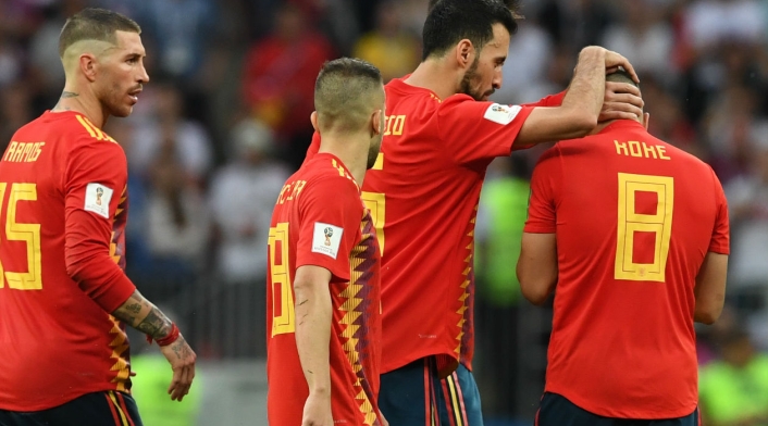 Selección de España - Sergio Ramos, Sergio Busquets y Koke