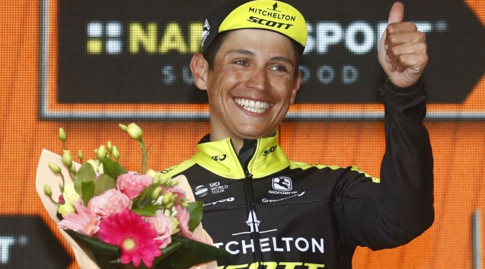 Esteban Chaves, ciclista del Mitchelton-SCOTT en el Giro de Italia 2018