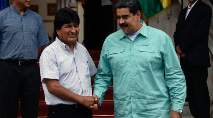 Evo Morales y Nicolás Maduro.