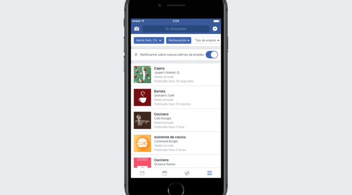 Facebook Jobs, la bolsa de empleo de Facebook