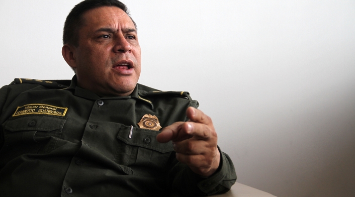 El general retirado Humberto Guatibonza, excomandante de la Policía Metropolitana de Bogotá El general retirado Humberto Guatibonza, excomandante de la Policía Metropolitana de Bogotá