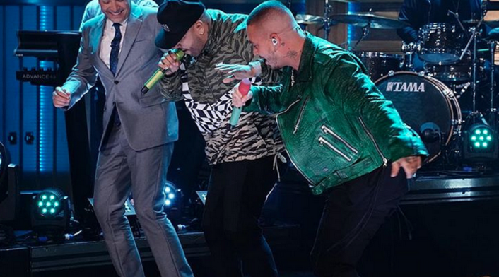 J Balvin y Nicky Jam en el programa de Jimmy Fallon