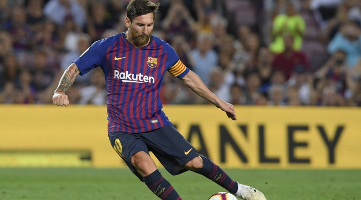 Lionel Messi marcó doblete con Barcelona