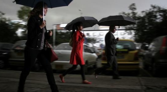 Lluvias, vientos y frío en Bogotá