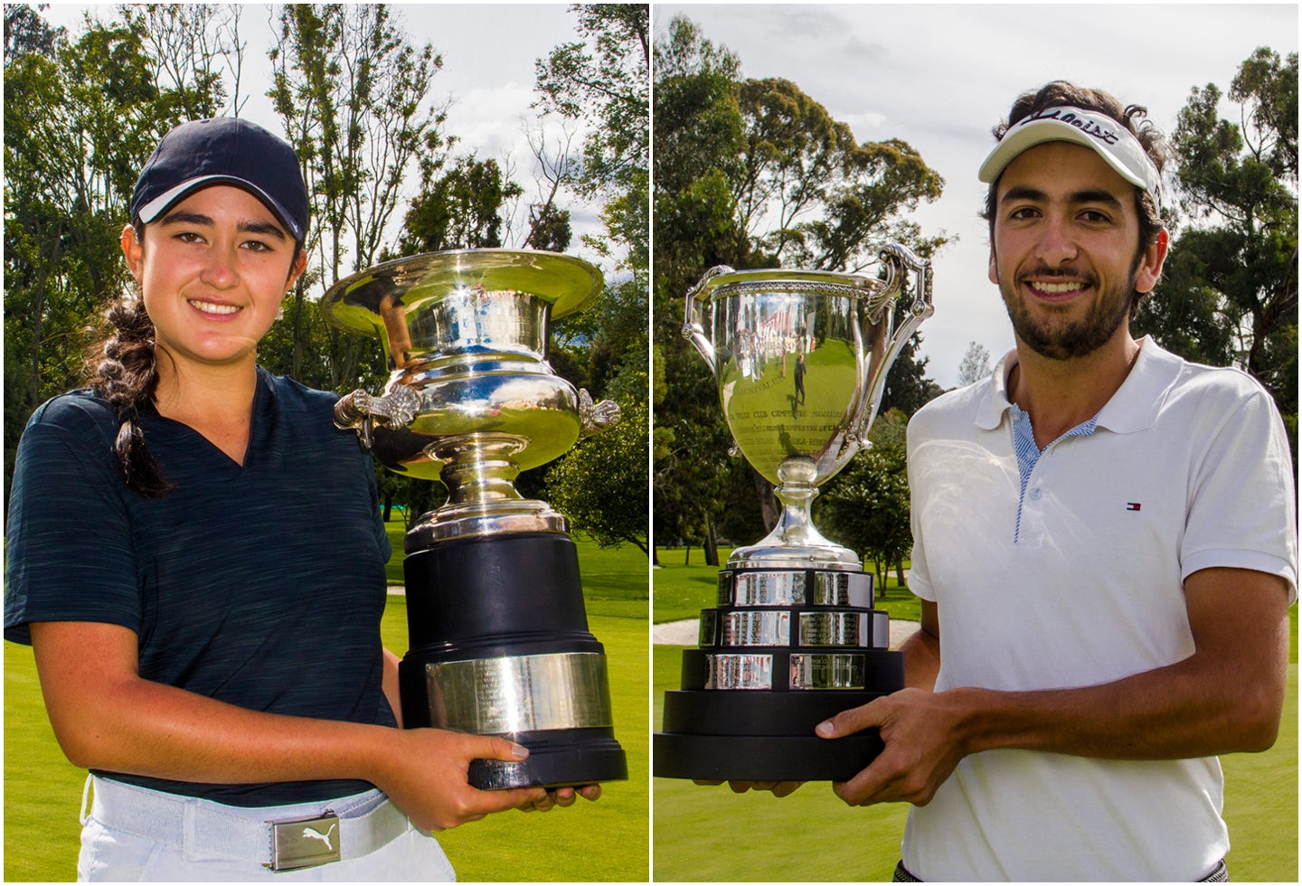 María José Bohórquez y Juan Francisco Mejía, campeones nacionales de golf