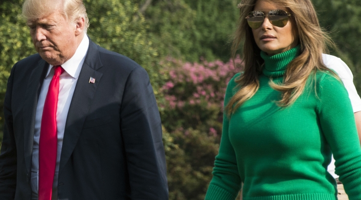 Donald Trump y su esposa Melani. Donald Trump y su esposa Melani.
